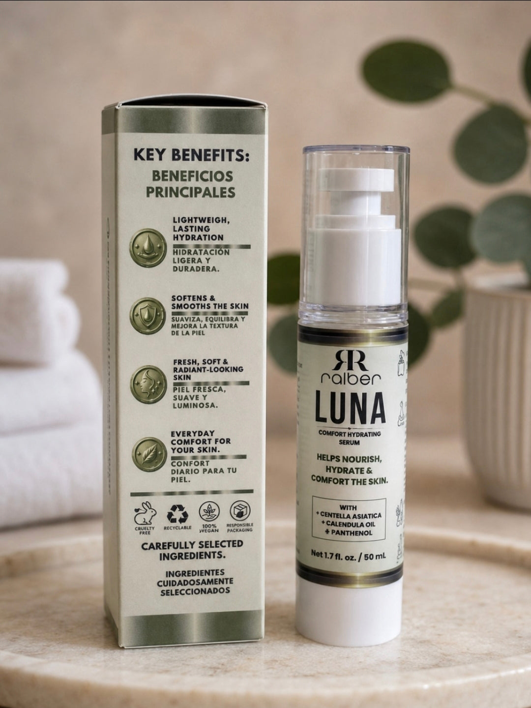 Ralber LUNA Comfort Hydrating Serum – Hydrating Facial Serum with Centella Asiatica