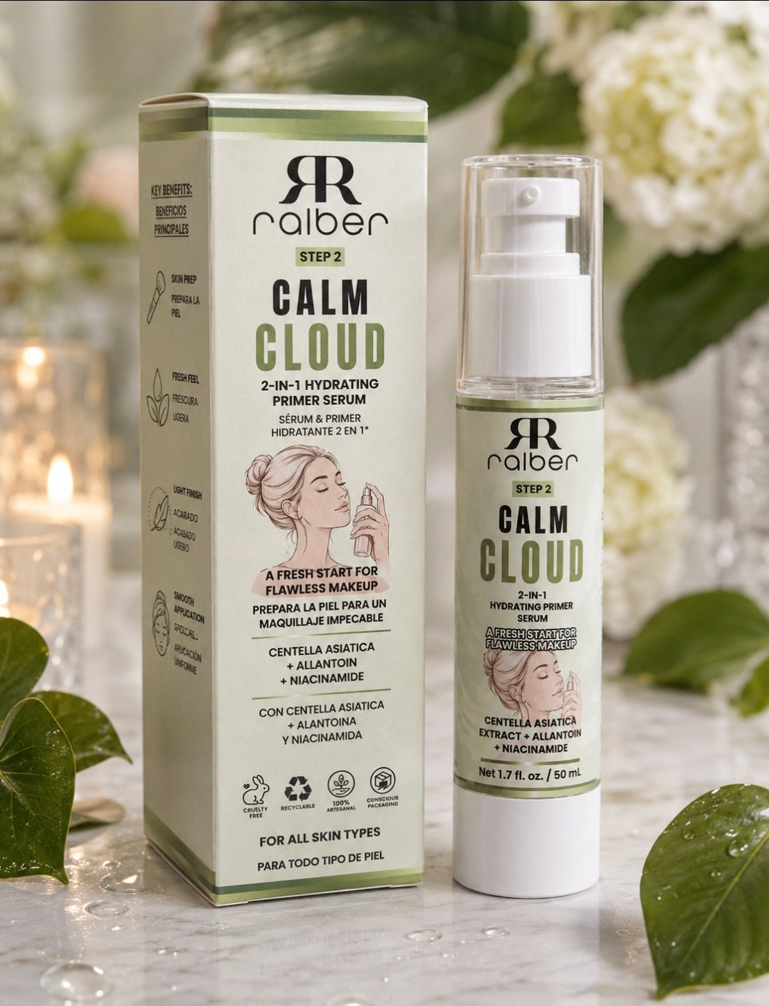 Ralber Calm Cloud – 2-in-1 Hydrating Primer Serum | 50 mL