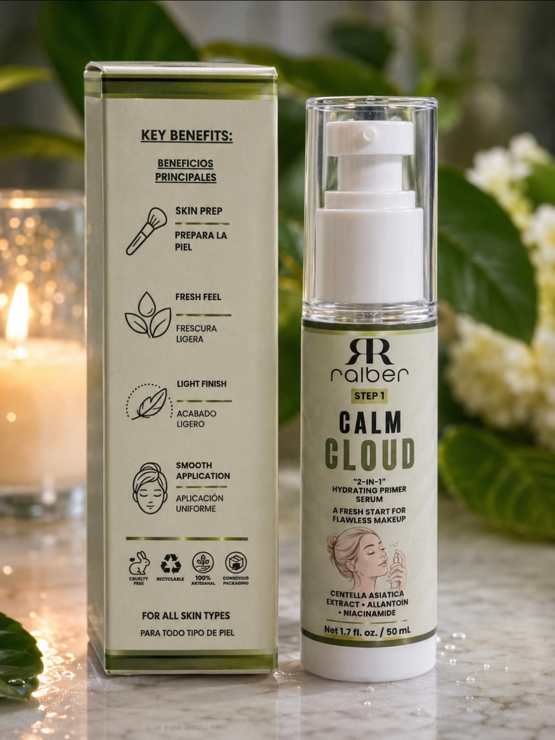 Ralber Calm Cloud – 2-in-1 Hydrating Primer Serum | 50 mL