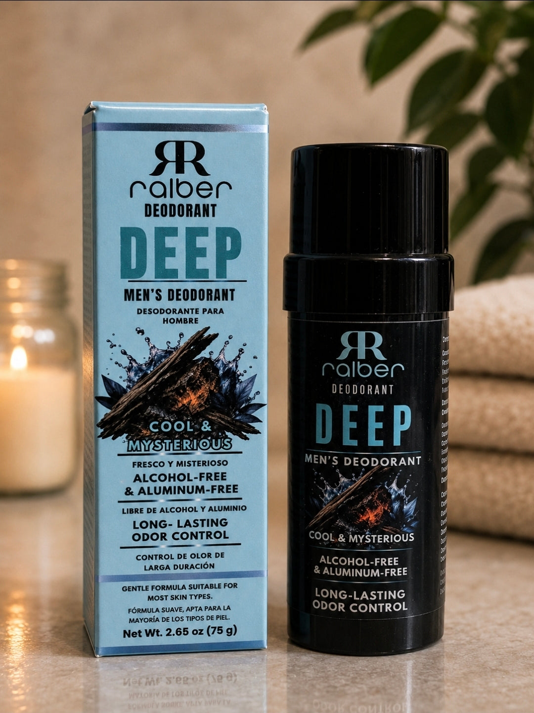DEEP MEN’S DEODORANT
COOL & MYSTERIOUS
ALCOHOL-FREE & ALUMINUM-FREE