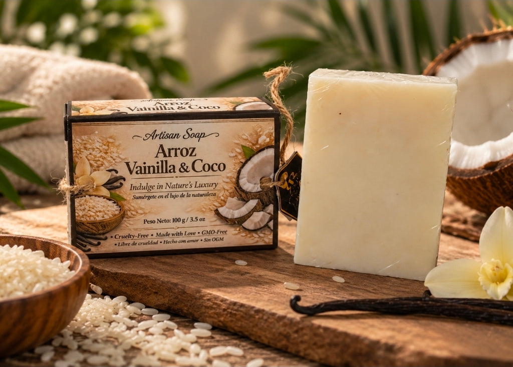 Ralber Rice, Vanilla & Coconut Artisan Soap – 3.5 oz (100 g)
