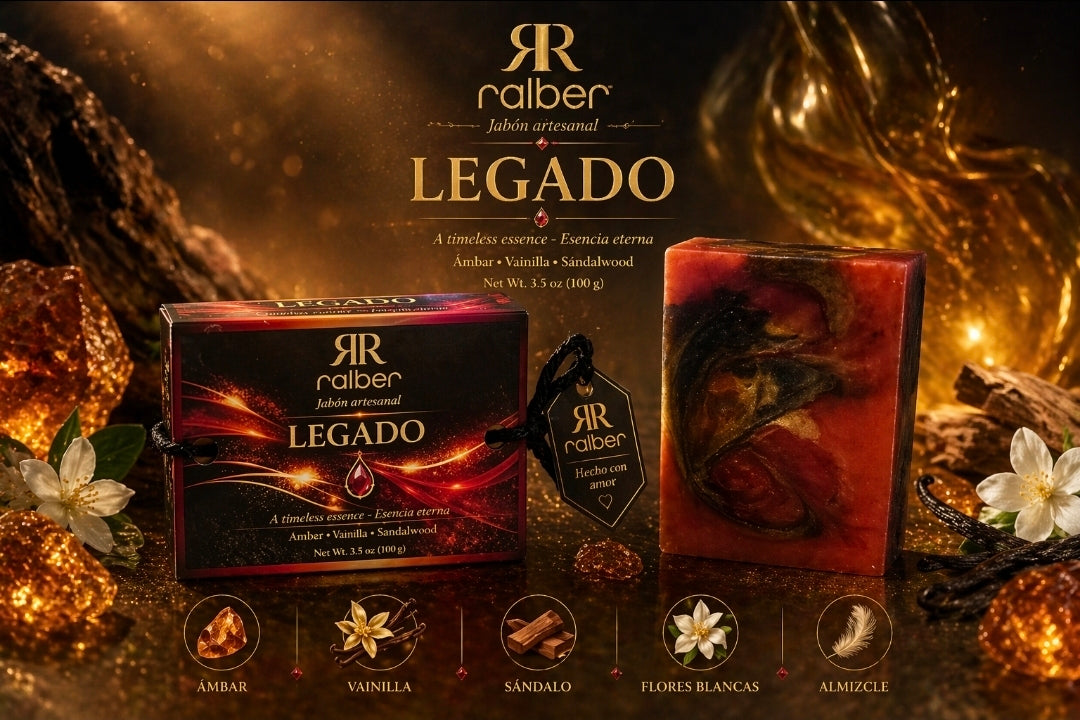 Ralber LEGADO – Artisan Soap | Amber, Vanilla & Sandalwood | 3.5 oz (100 g)