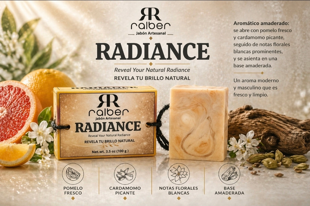Ralber Radiance – Artisan Soap | Grapefruit, Cardamom & White Florals | 3.5 oz (100 g)