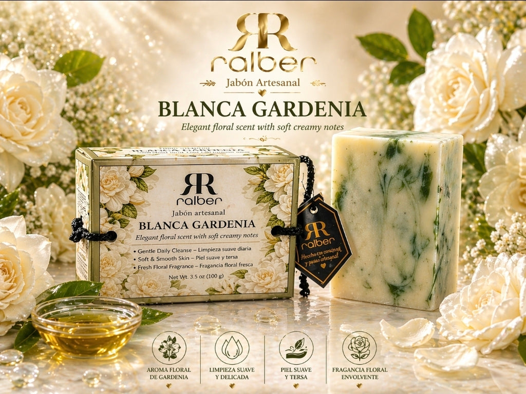 Ralber Blanca Gardenia – Artisan Soap | Gardenia Floral | 3.5 oz (100 g)