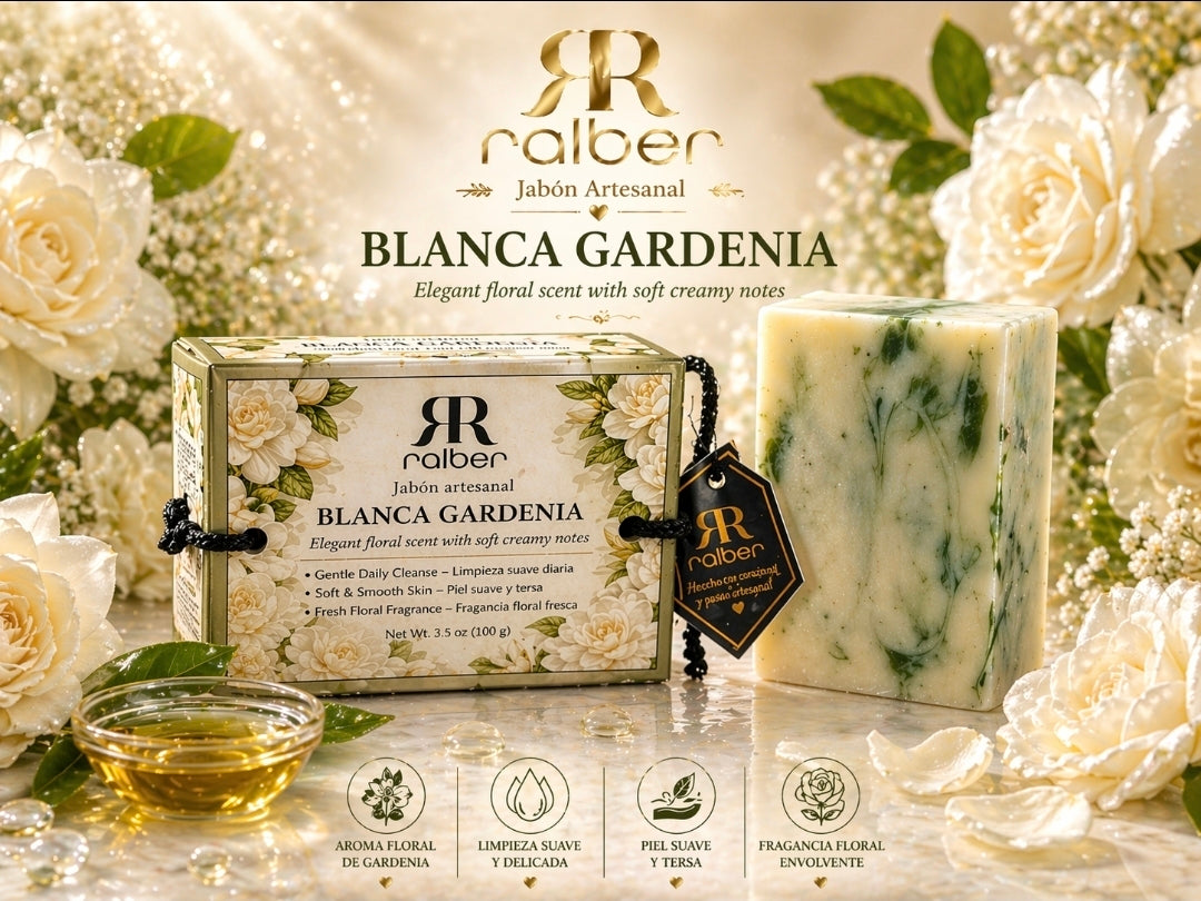 Ralber Blanca Gardenia – Artisan Soap | Gardenia Floral | 3.5 oz (100 g)
