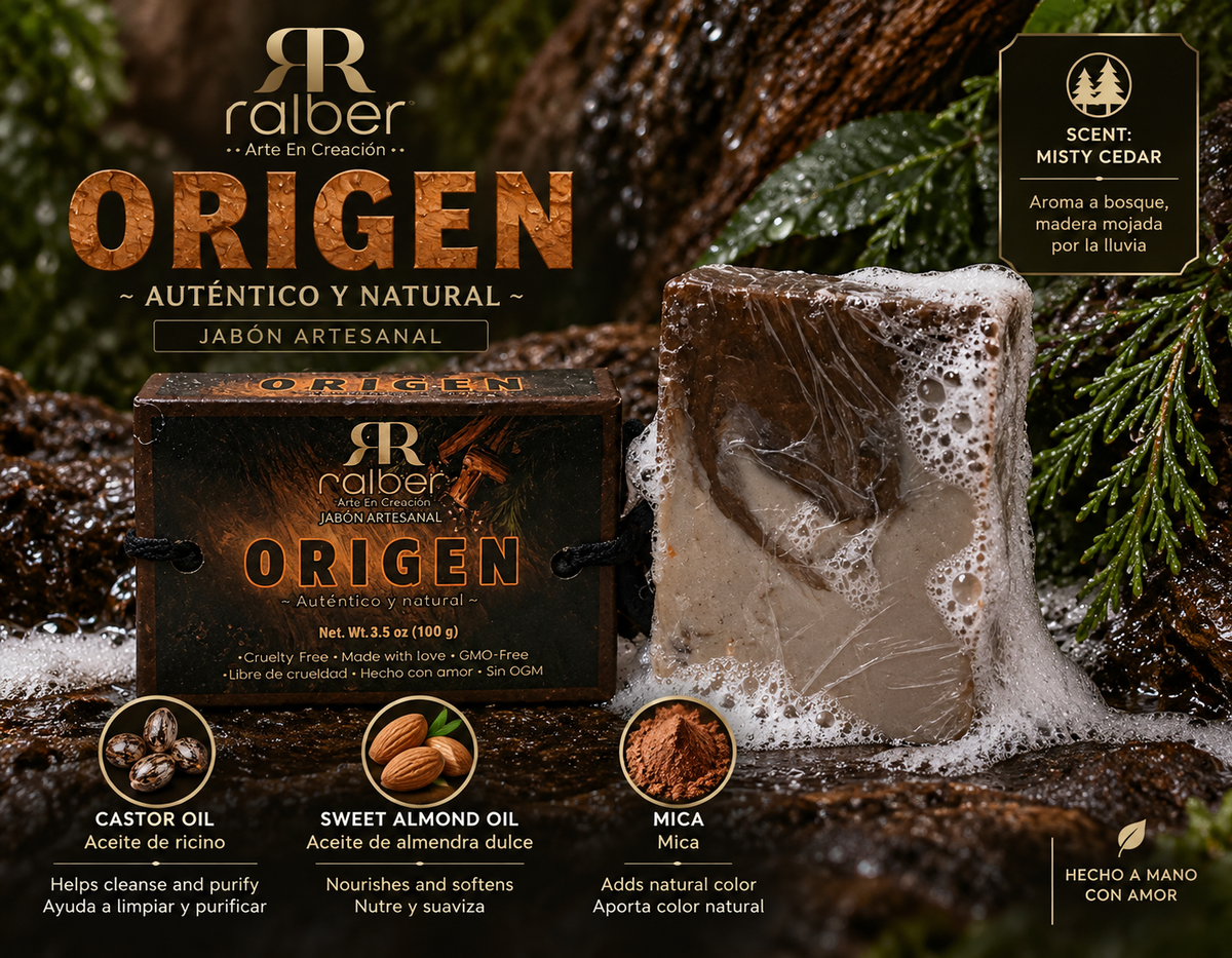 ORIGEN – Artisan Soap for Men
Net Wt. 3.5 oz (100 g)