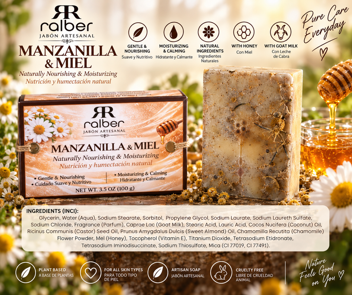 Ralber Chamomile & Honey Artisan Soap — 3.5 oz (100 g)