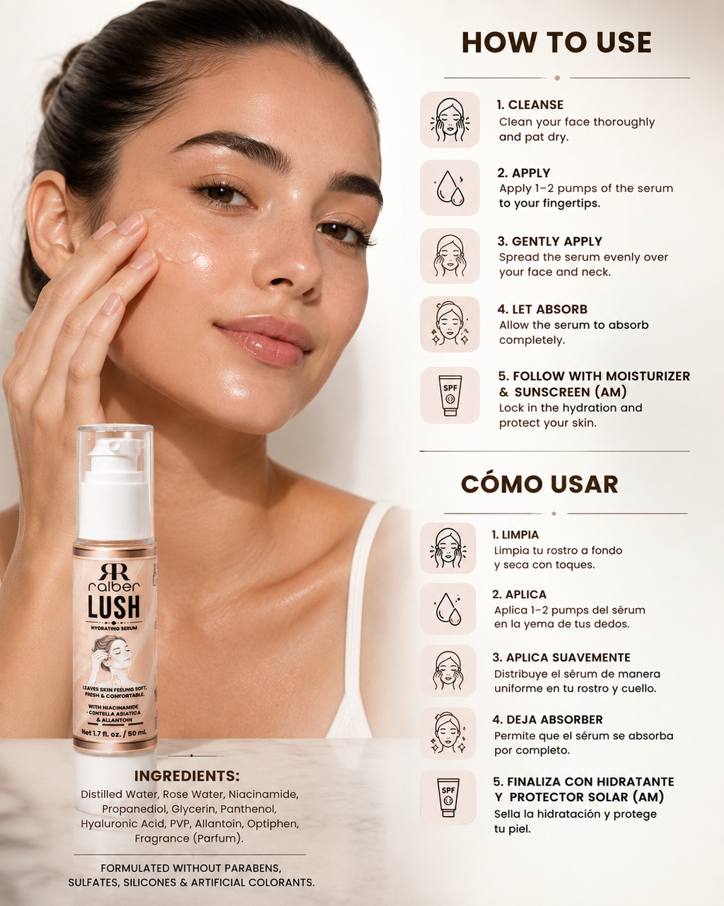 Ralber LUSH Hydrating Serum – 1.7 fl. oz. / 50 mL