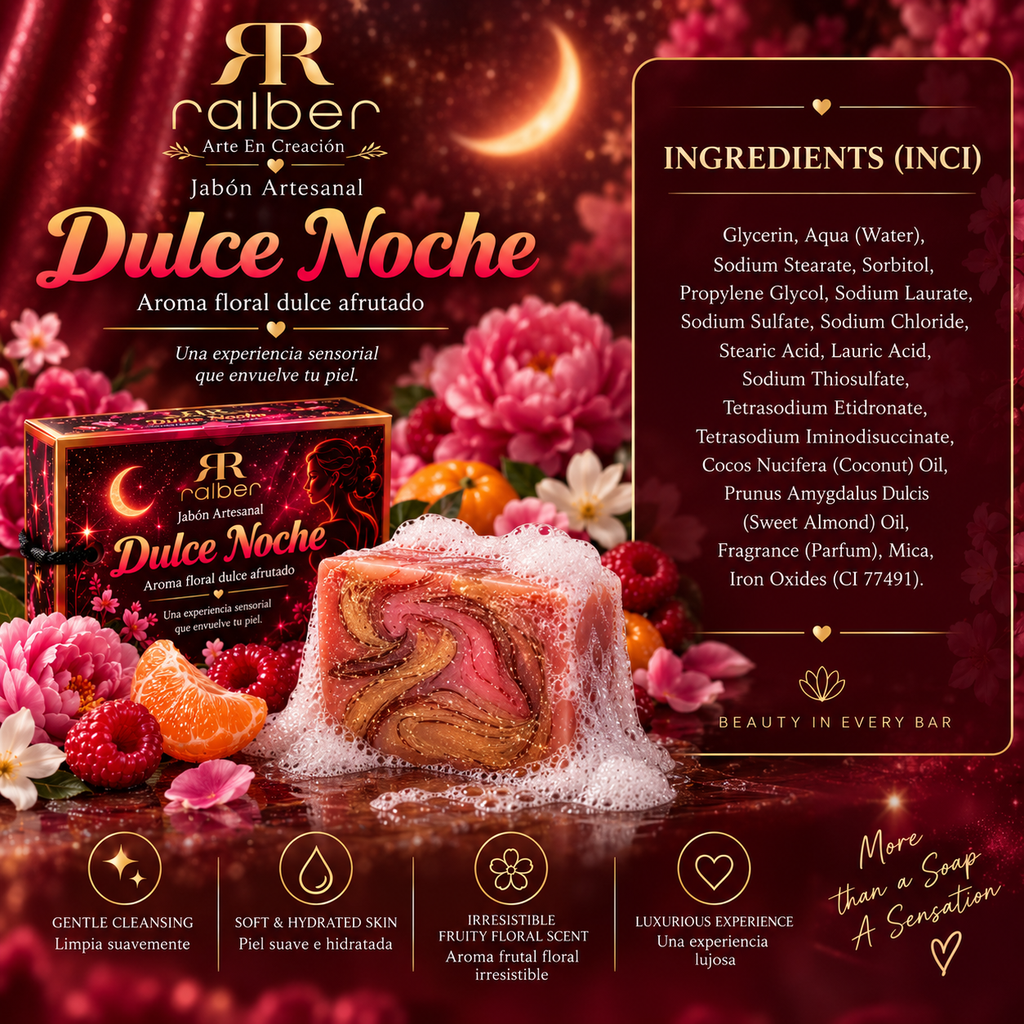 Ralber Dulce Noche – Artisan Soap | Fruity Floral | 3.5 oz (100 g)