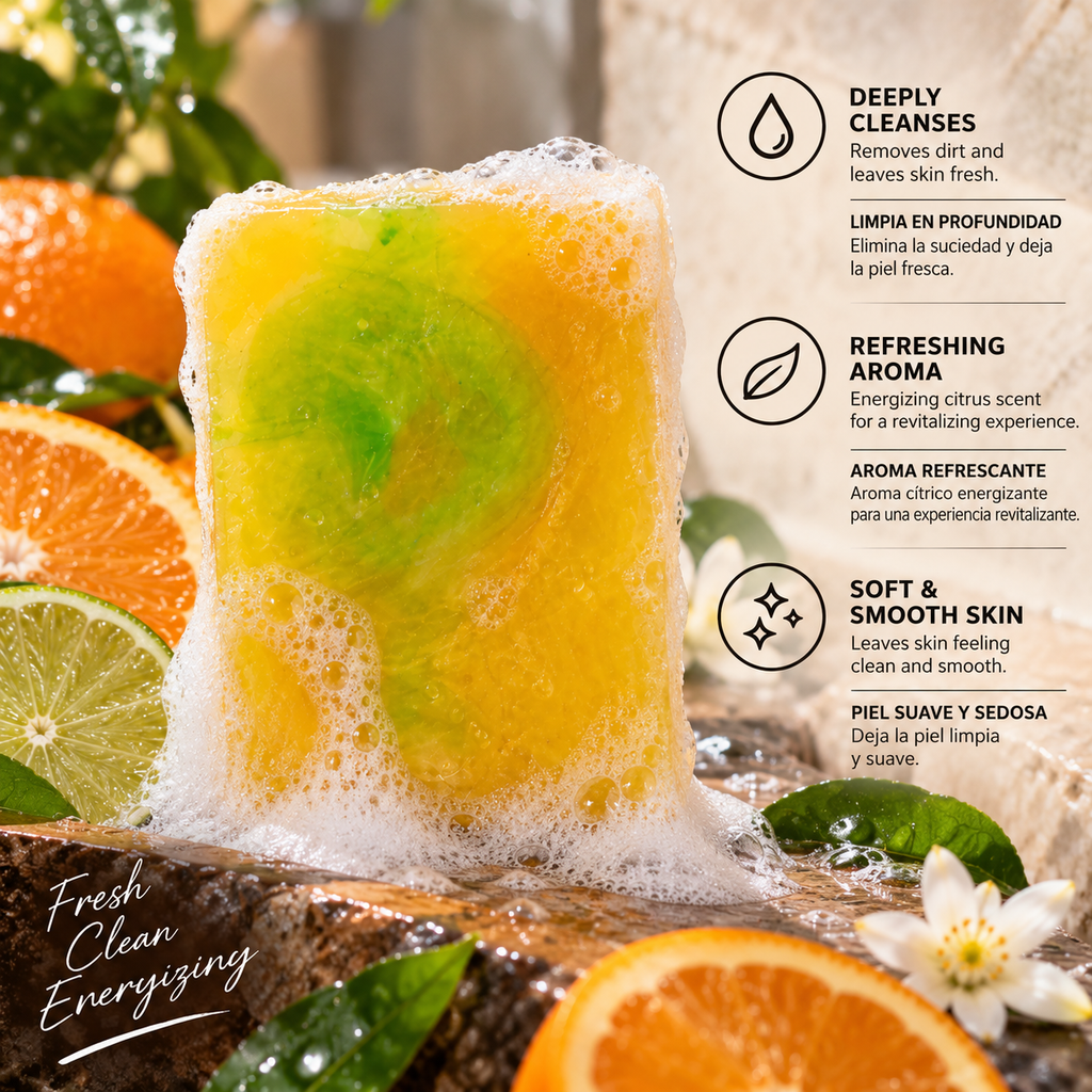 Ralber Citrus Splash Artisan Soap
Net Wt. 3.5 oz (100 g)
