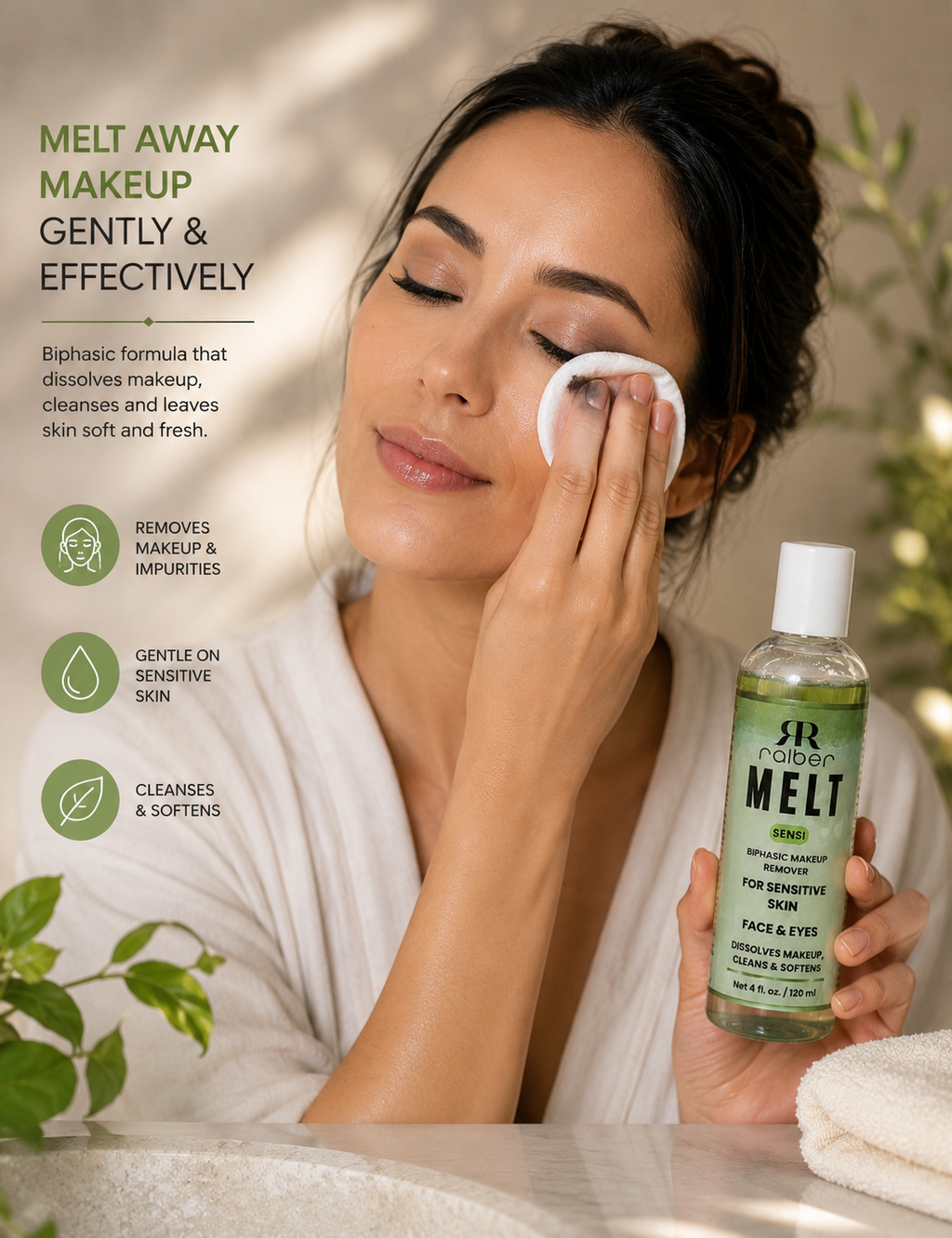 Ralber MELT SENSI –  Bi-Phase Makeup Remover for Face & Eyes