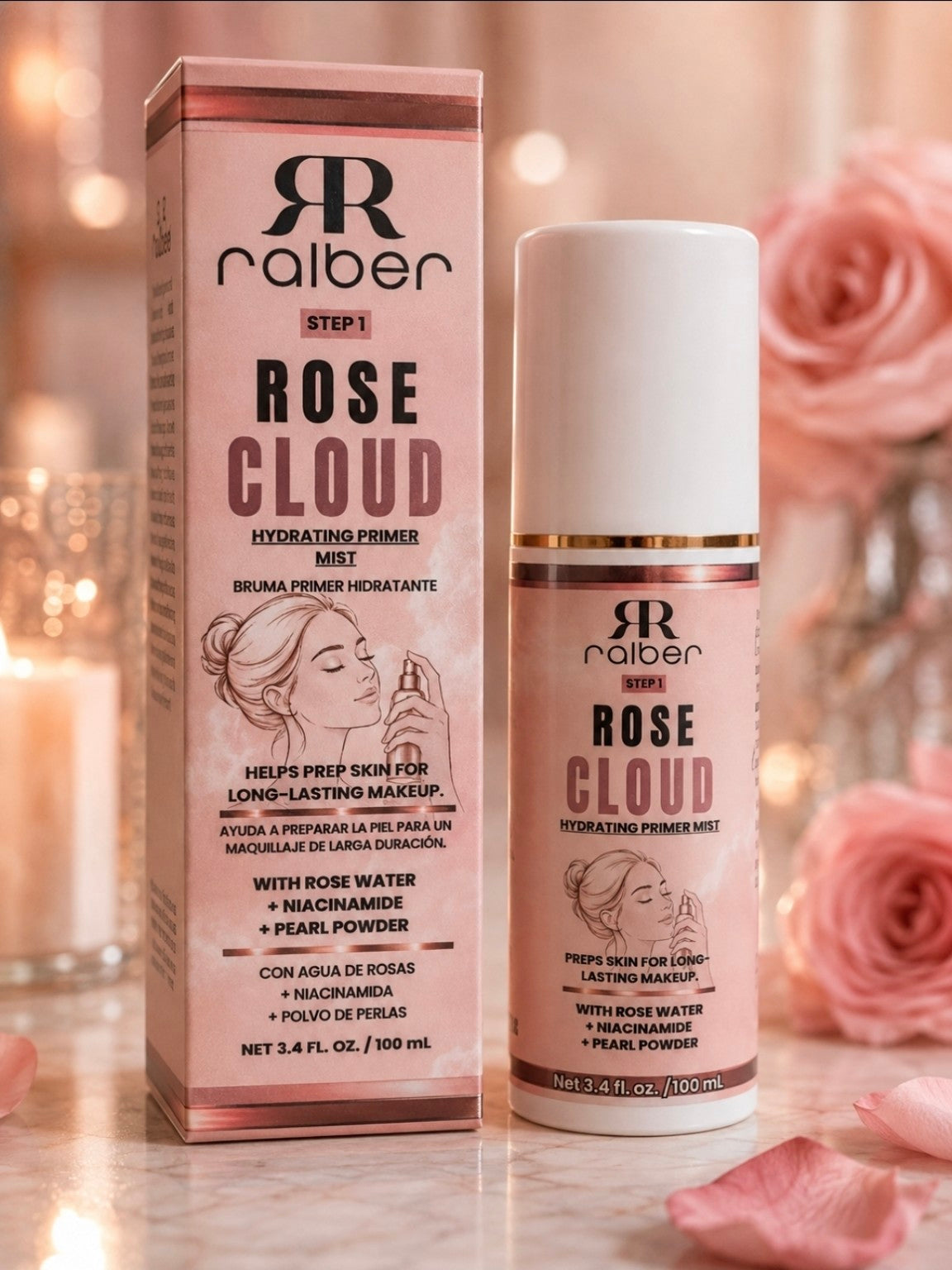 Ralber ROSE CLOUD Hydrating Primer Mist – 100 mL