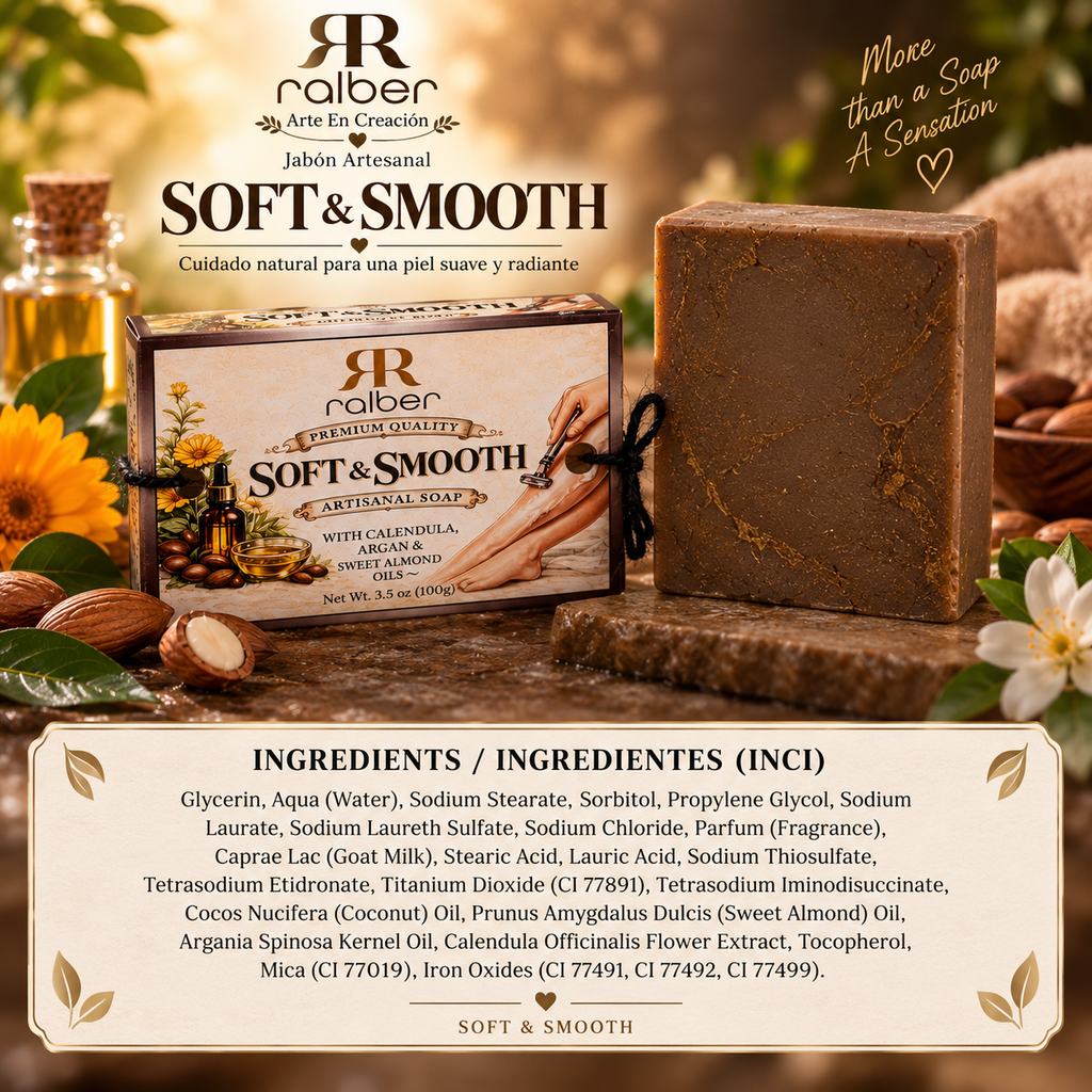 Ralber Soft & Smooth – Artisan Soap | Calendula & Argan | 3.5 oz (100 g)