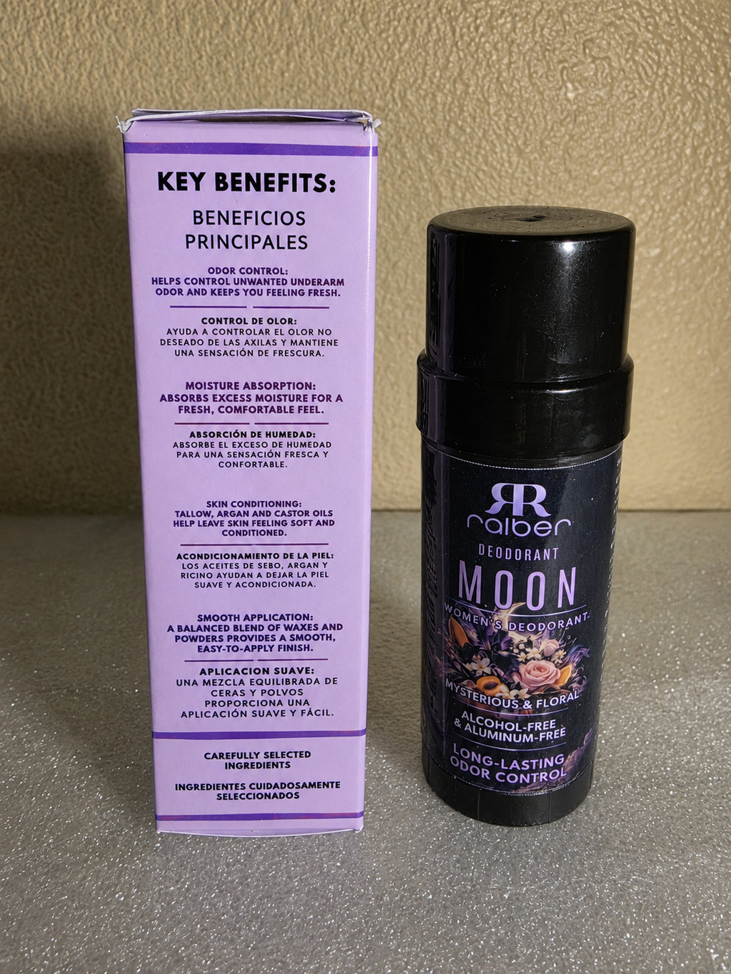 Ralber Moon Women’s Deodorant – Mysterious & Floral, Alcohol-Free & Aluminum-Free