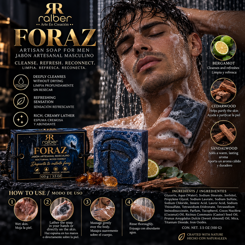 FORAZ – Men’s Artisan Soap — 3.5 oz (100 g)