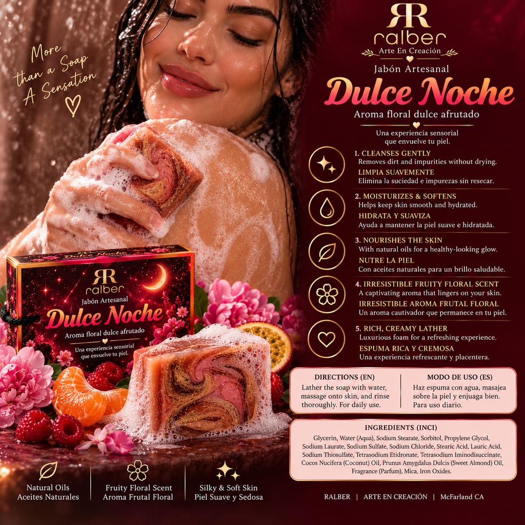 Ralber Dulce Noche – Artisan Soap | Fruity Floral | 3.5 oz (100 g)