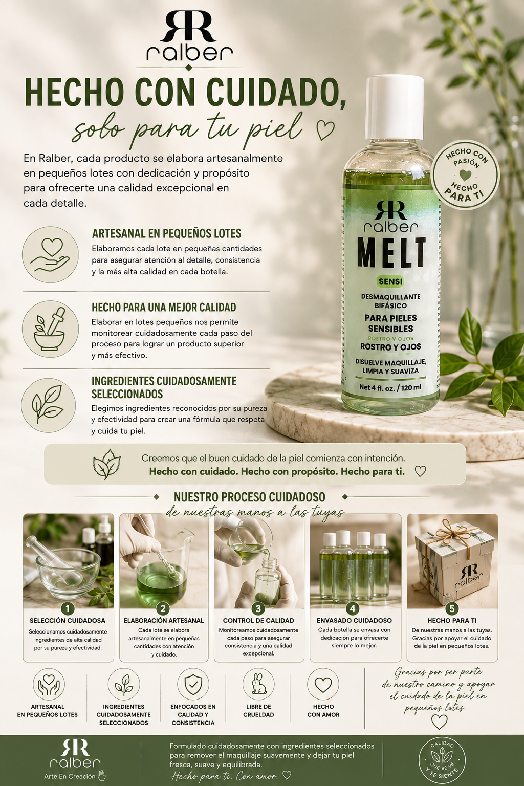 Ralber MELT SENSI –  Bi-Phase Makeup Remover for Face & Eyes