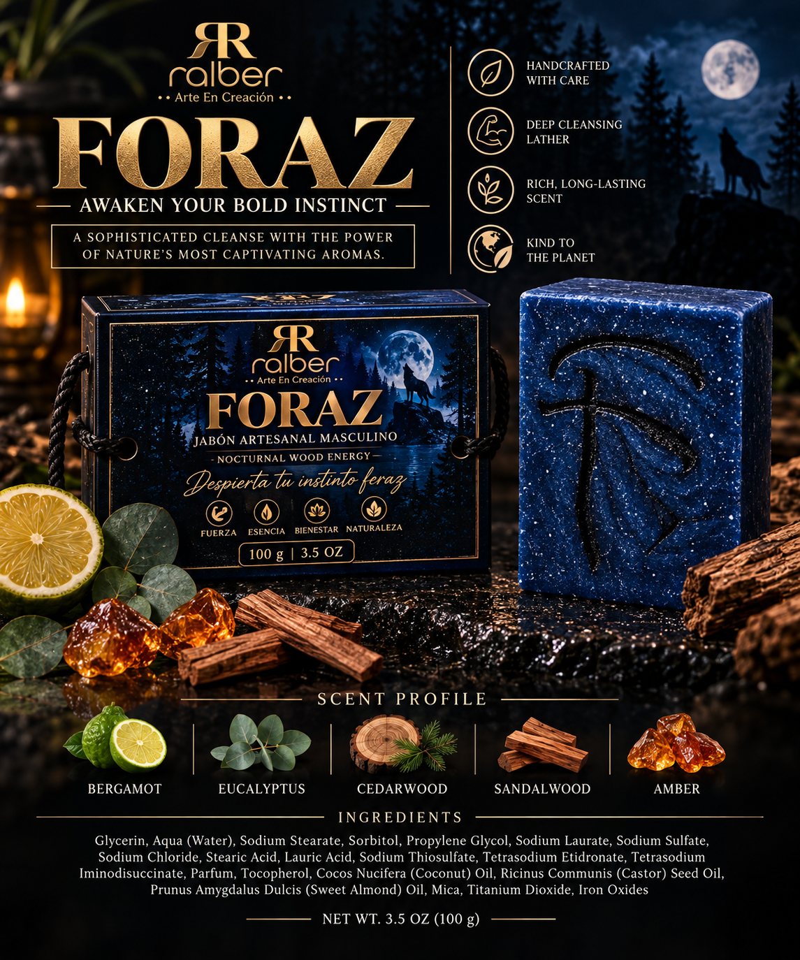 FORAZ – Men’s Artisan Soap — 3.5 oz (100 g)