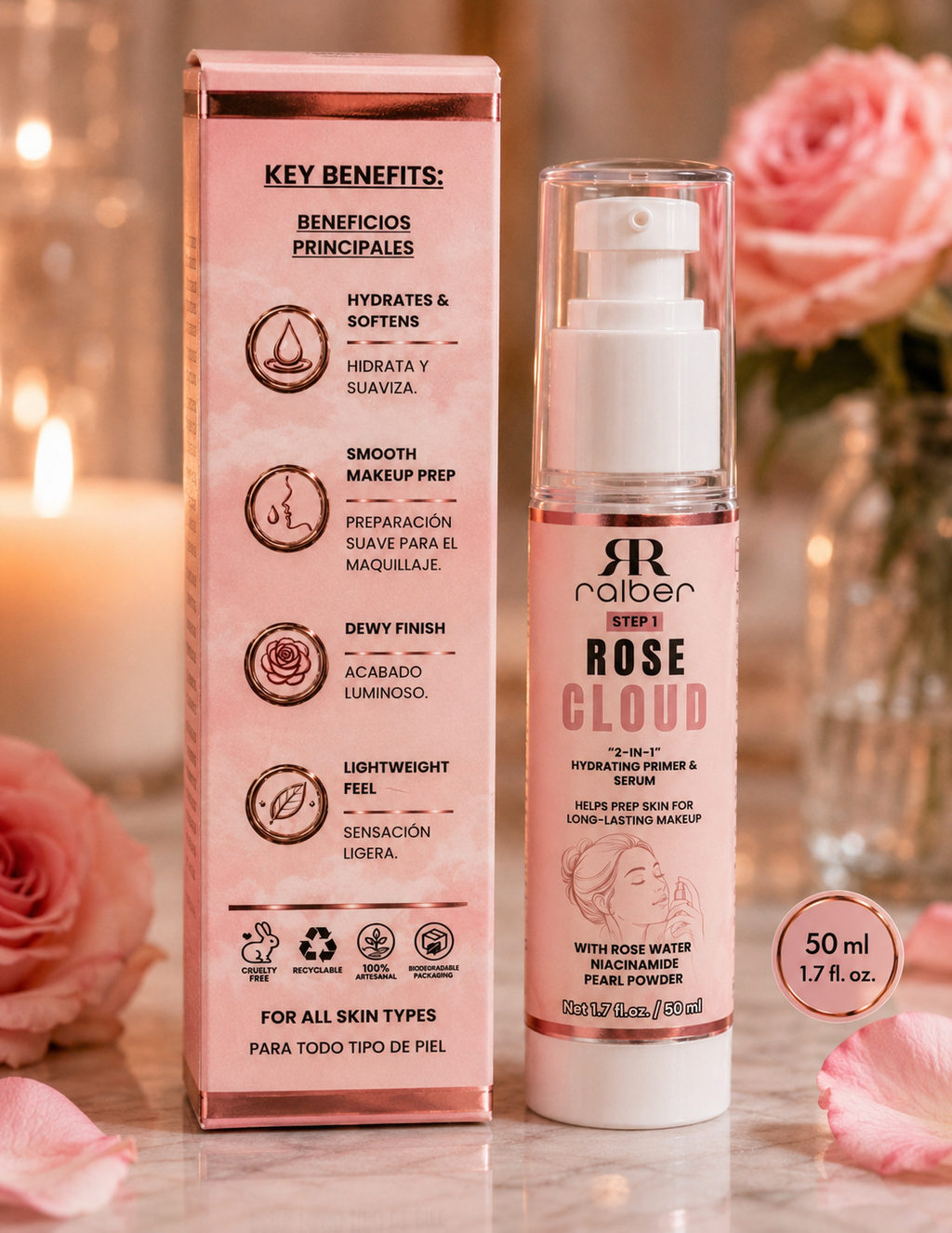 Ralber Rose Cloud 2-in-1 Hydrating Primer Serum