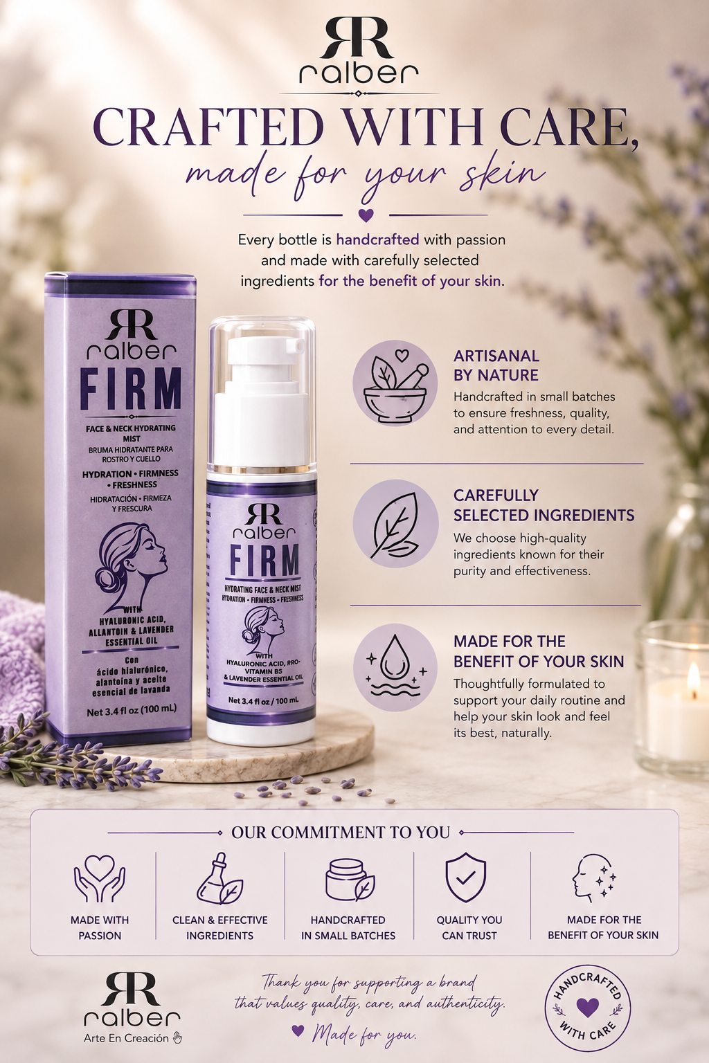 Ralber FIRM Hydrating Face & Neck Mist 100ml