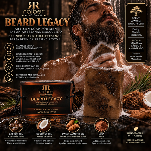 Ralber Beard Legacy – Premium Artisan Beard Soap, 3.5 oz (100 g)