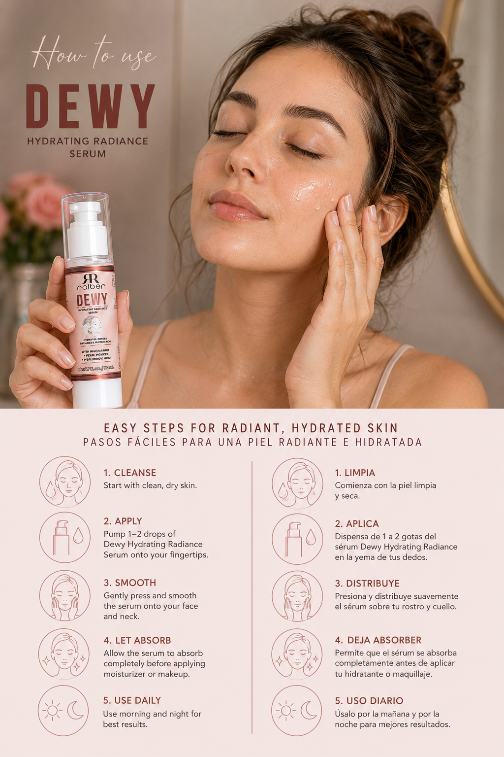 Ralber DEWY Hydrating Radiance Serum – 1.7 fl oz / 50 mL