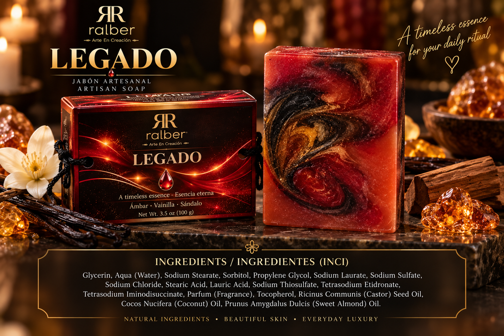 Ralber LEGADO – Artisan Soap | Amber, Vanilla & Sandalwood | 3.5 oz (100 g)