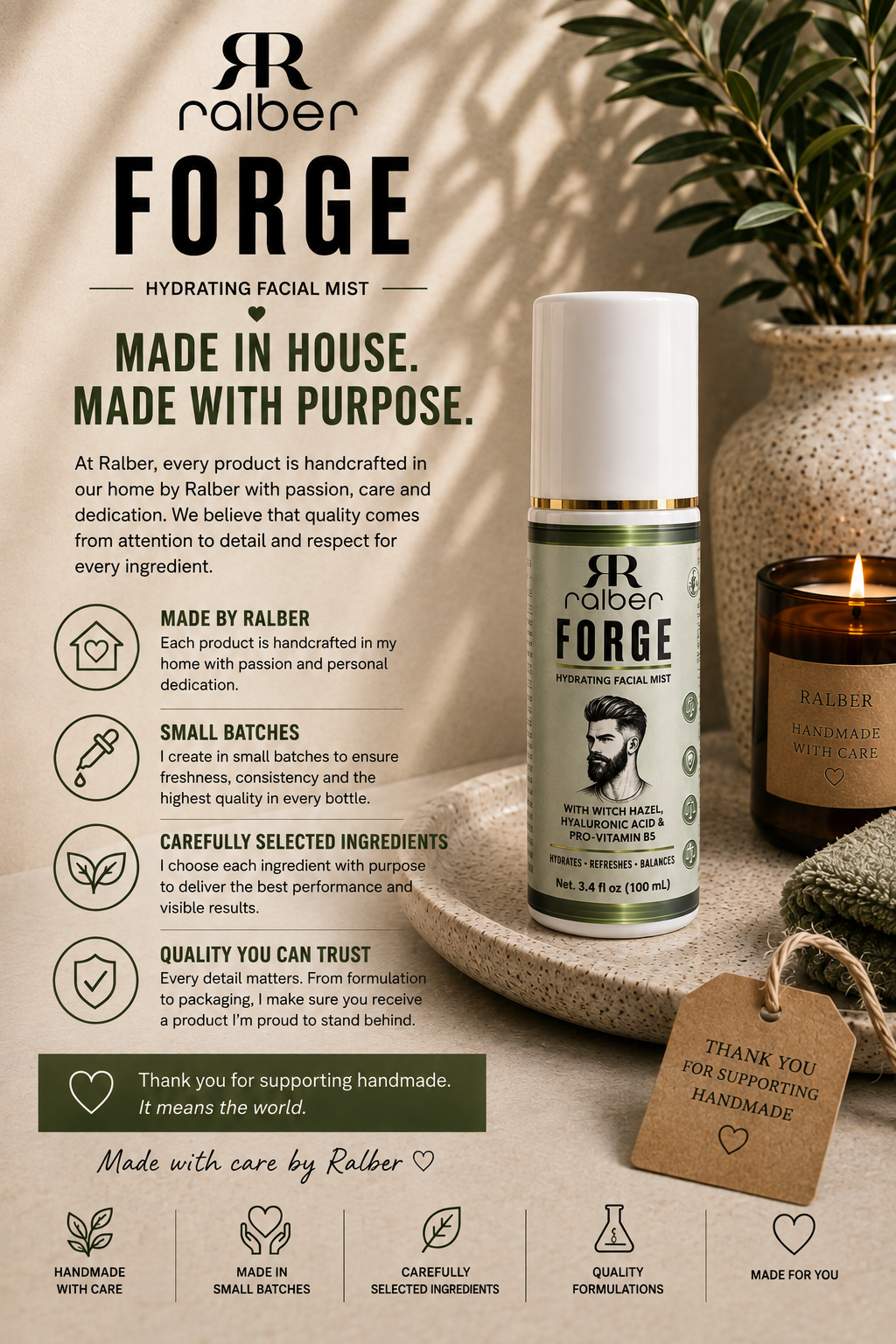 Ralber FORGE Hydrating Facial Mist –