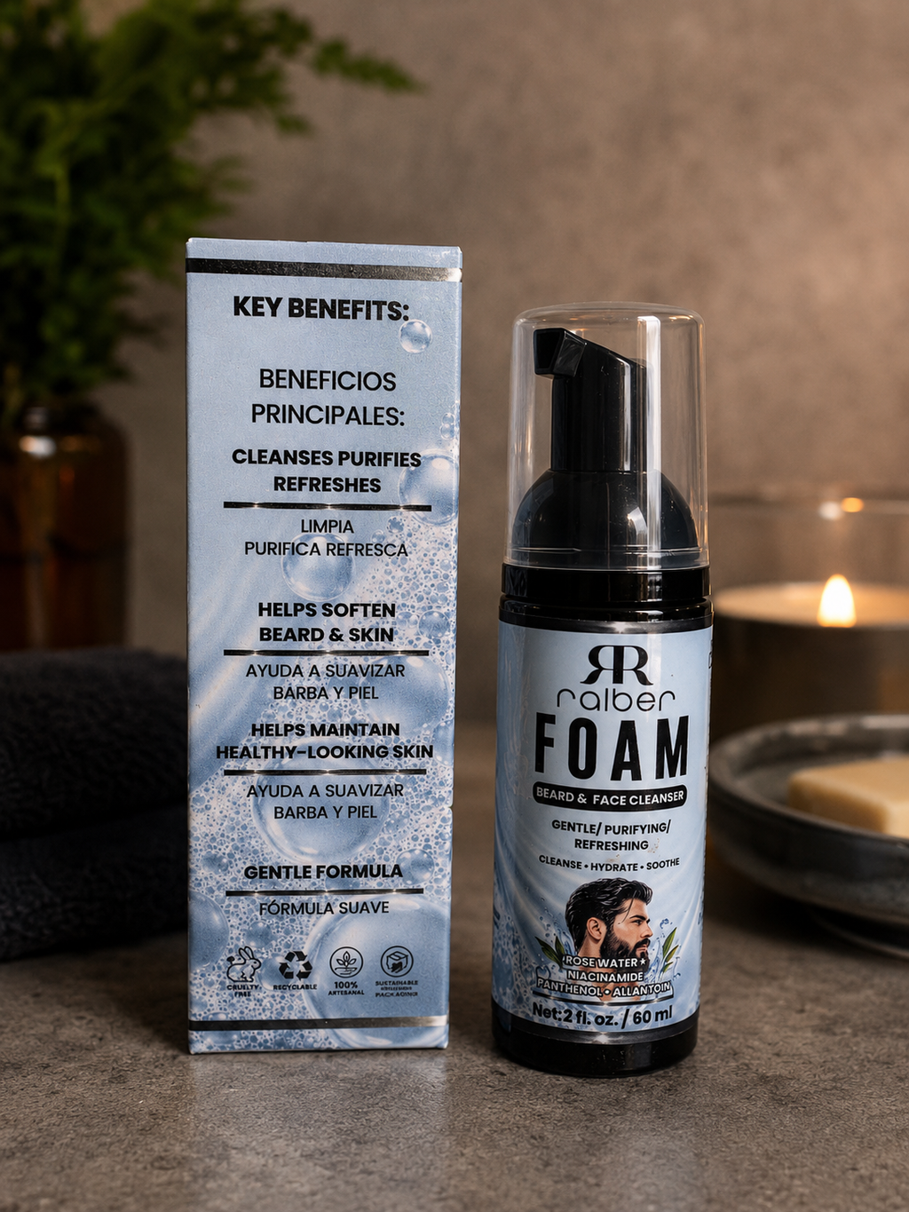 Ralber FOAM – Beard & Face Cleanser | Gentle, Purifying & Refreshing