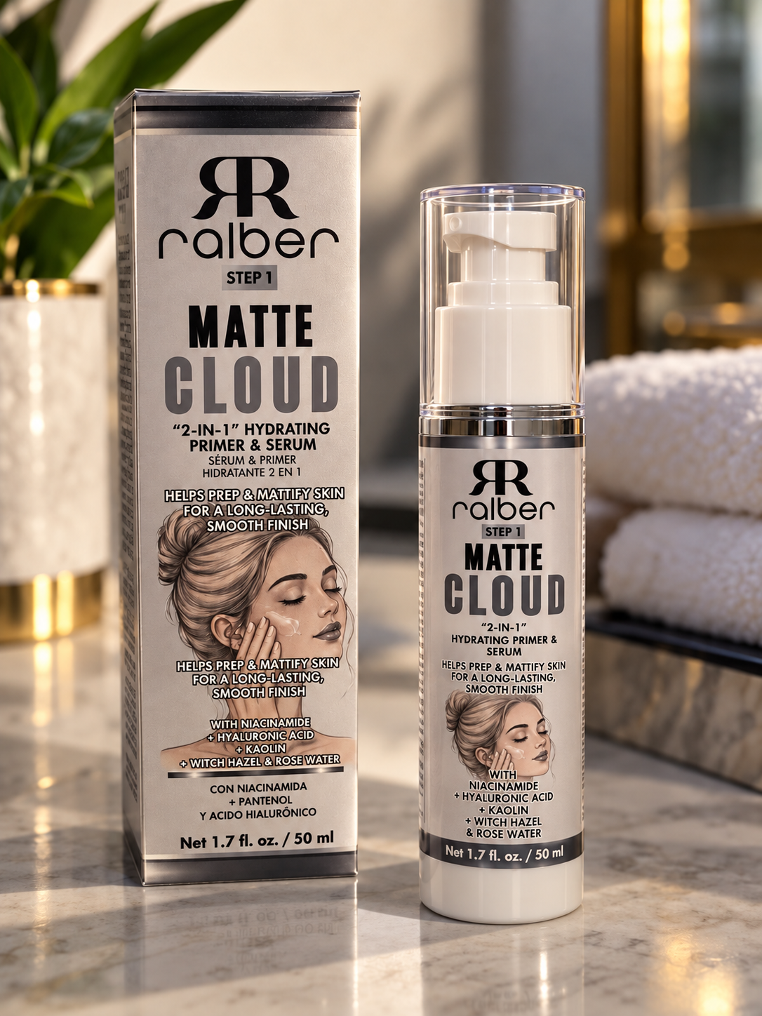 Ralber Matte Cloud — 2-in-1 Hydrating Primer & Serum Net 1.7 fl. oz. / 50 mL