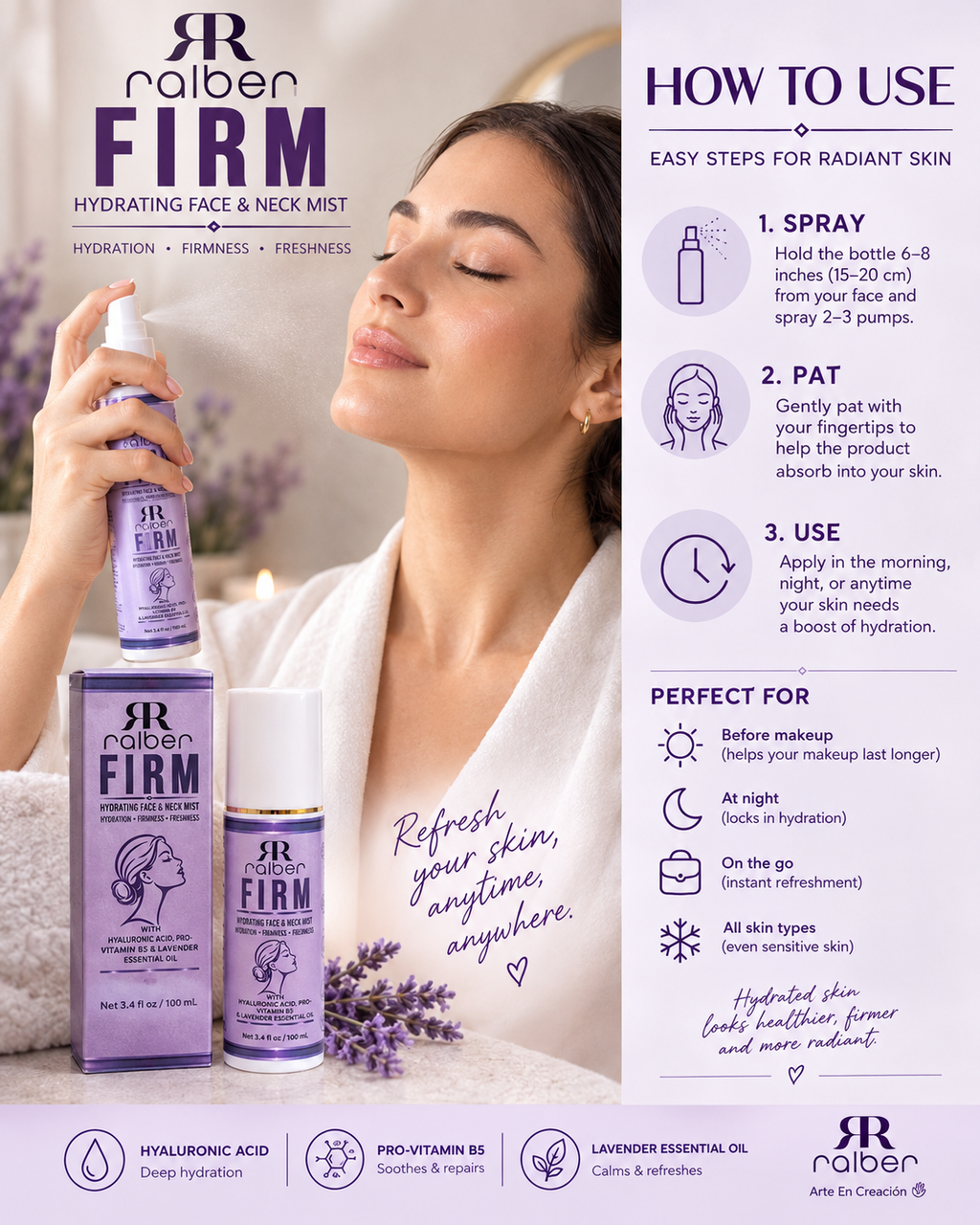 Ralber FIRM Hydrating Face & Neck Mist 100ml