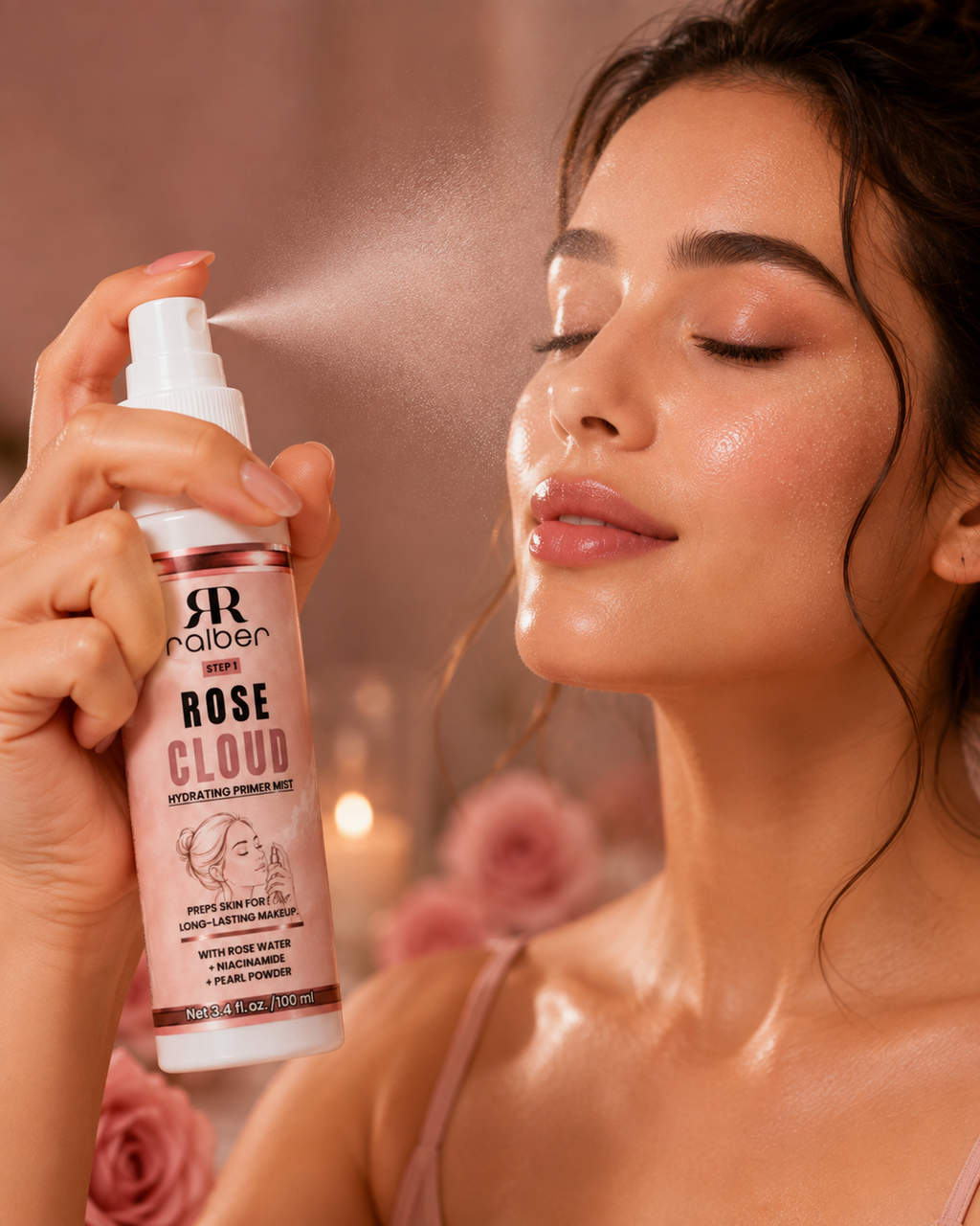 Ralber ROSE CLOUD Hydrating Primer Mist – 100 mL